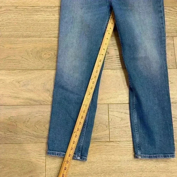 RE/DONE 90s High Rise Ankle Crop Jeans Worn Indigo Size 32 - Picture 2 of 7